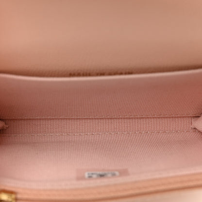 Chanel Caviar Quilted Crystal CC Flap Card Holder Pink 5 of 10