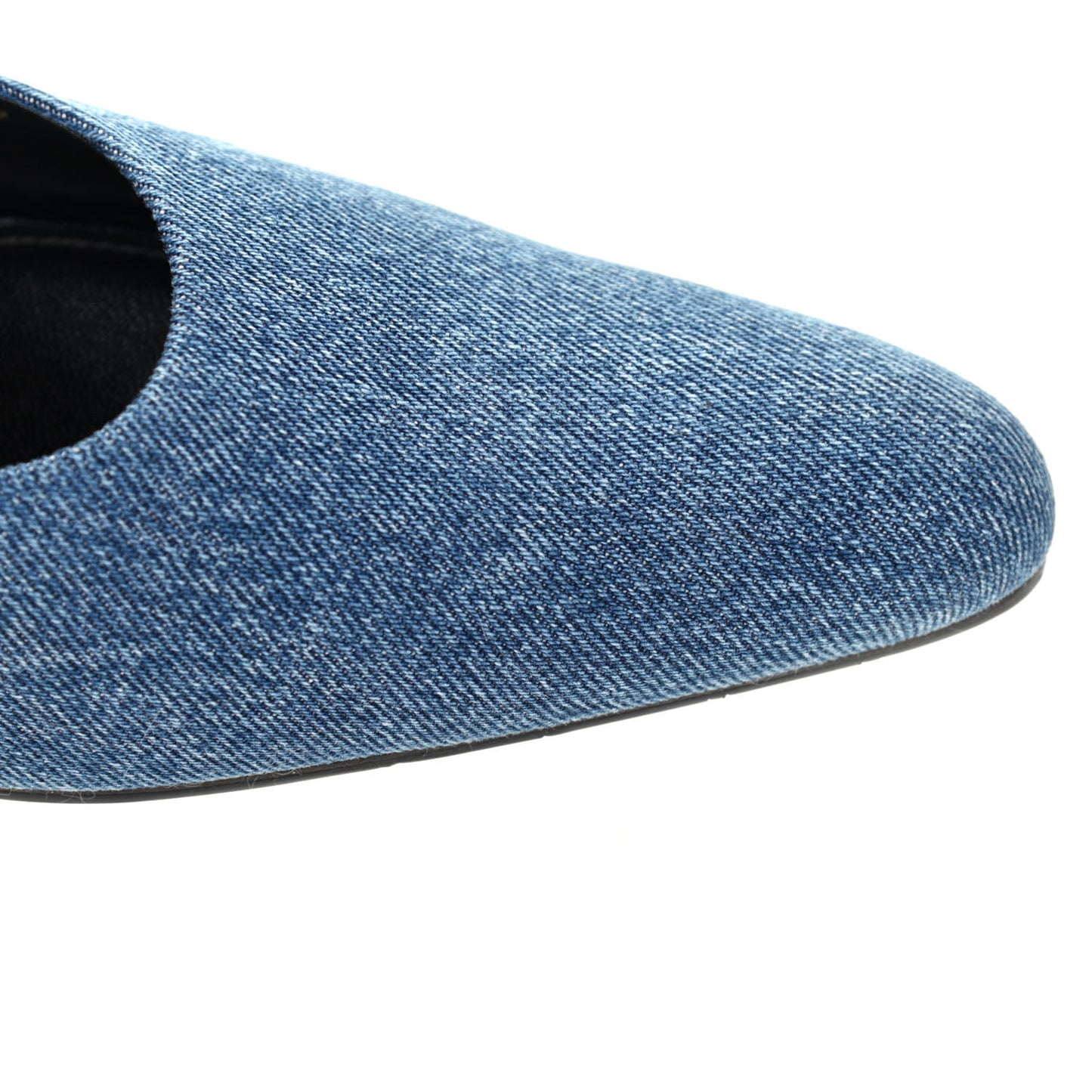 Denim Block Heel Mules 39 Blue