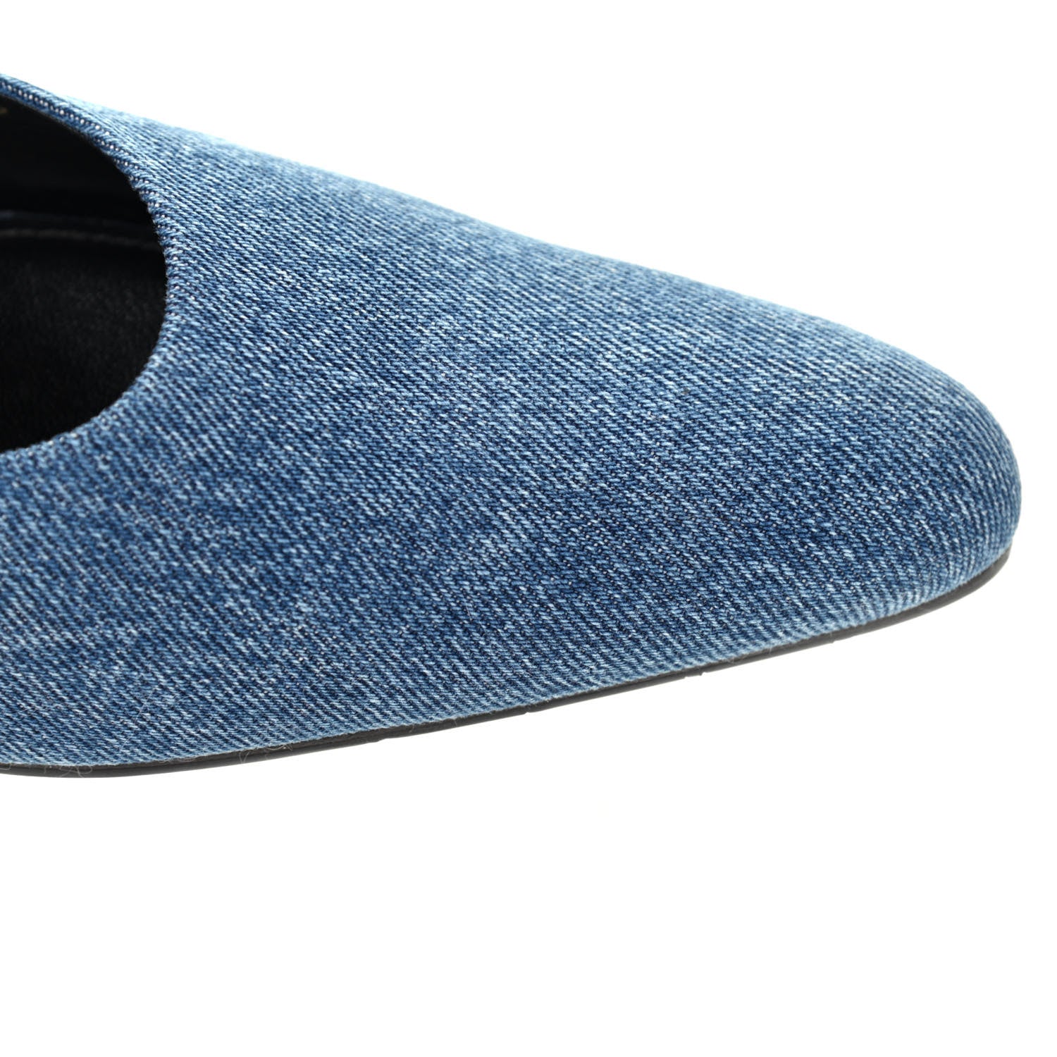 Balenciaga Denim Block Heel Mules 39 Blue 10 of 13