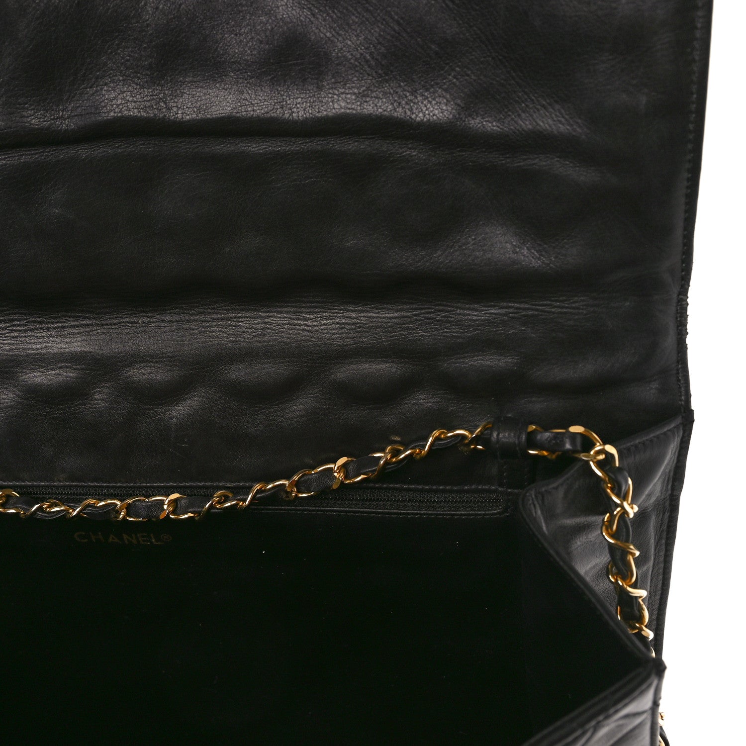 Chanel Lambskin Quilted Jumbo XL Maxi Single Flap Black 10 of 10