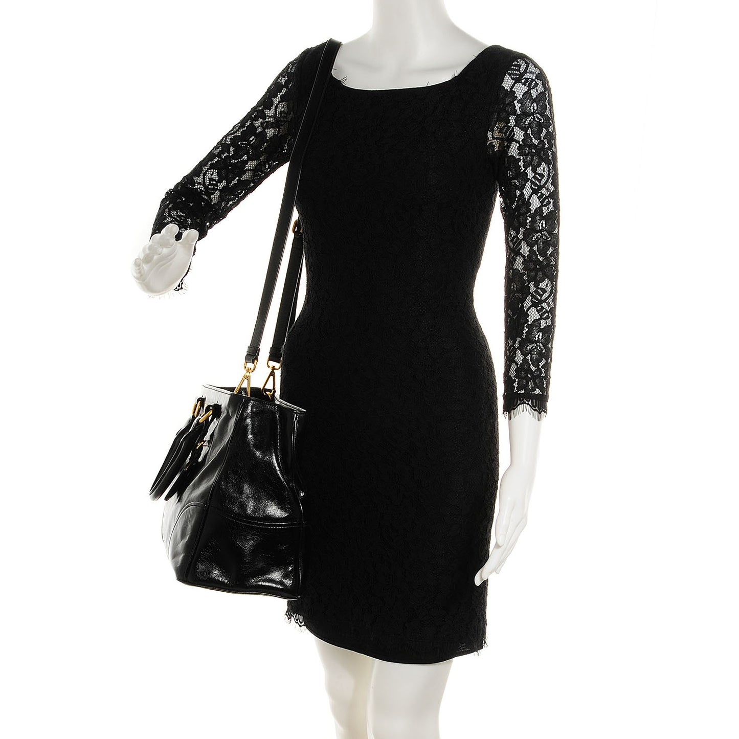 Vitello Shine Tote Nero Black