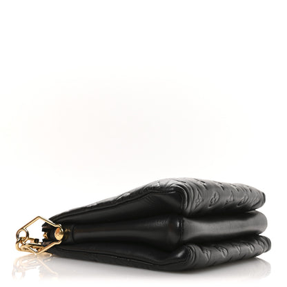 Louis Vuitton Lambskin Embossed Monogram Coussin PM Black Black 4 of 11