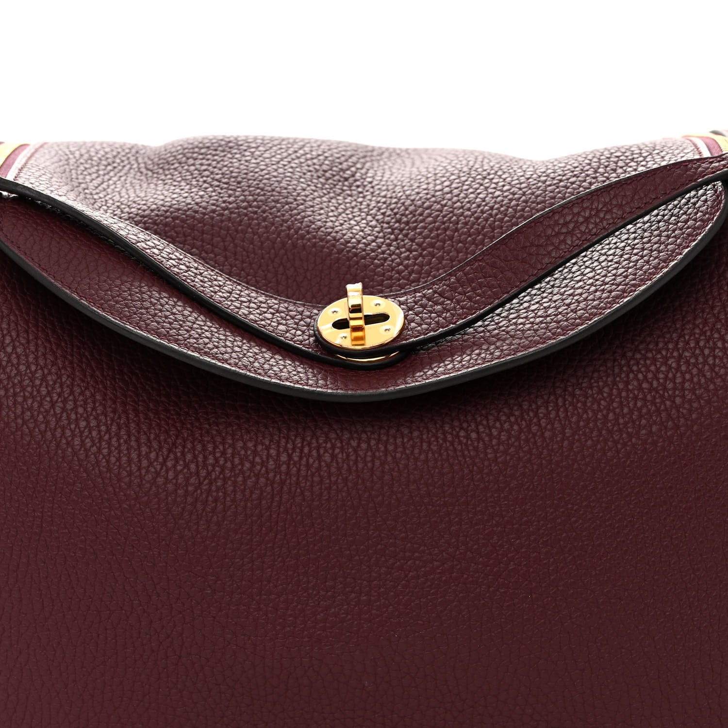 Hermes Taurillon Clemence Lindy 34 Bordeaux 7 of 10