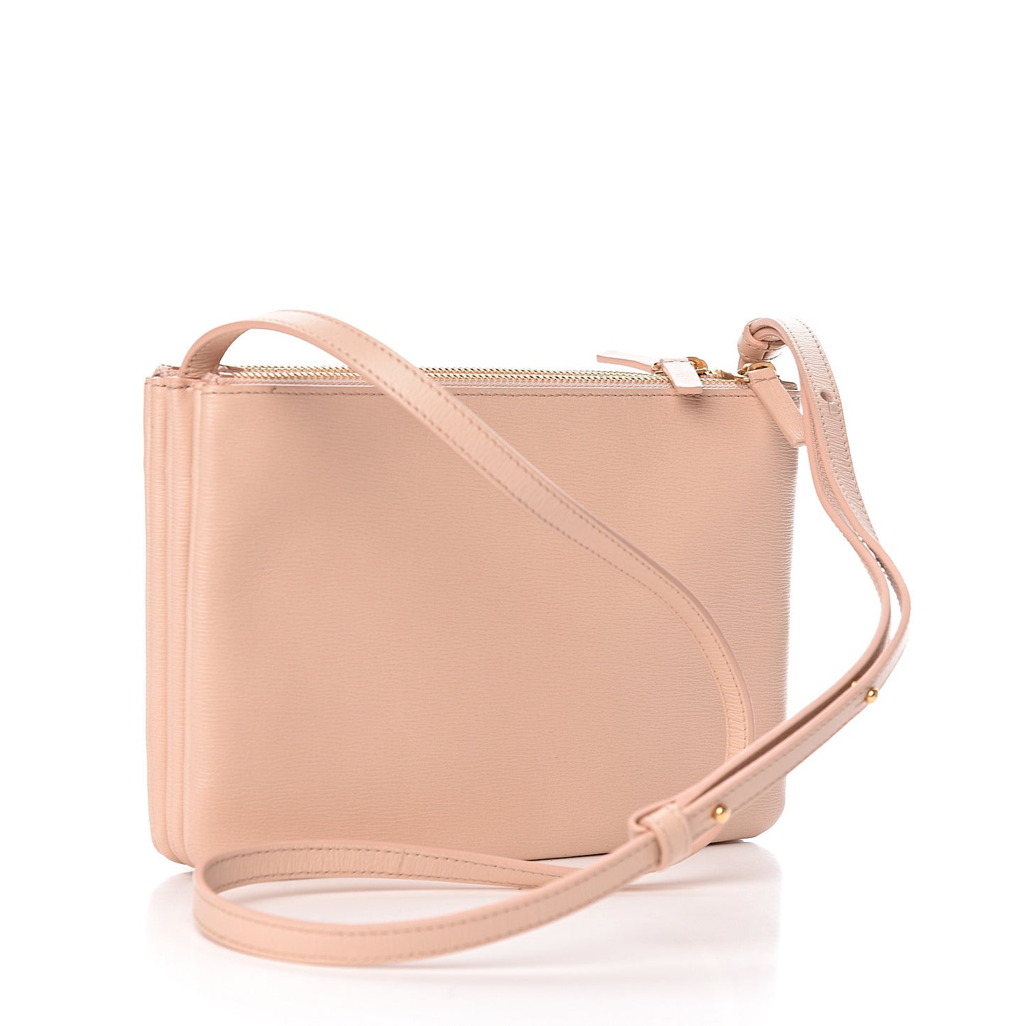 Liege Calfskin Small Trio Crossbody Bag Blush