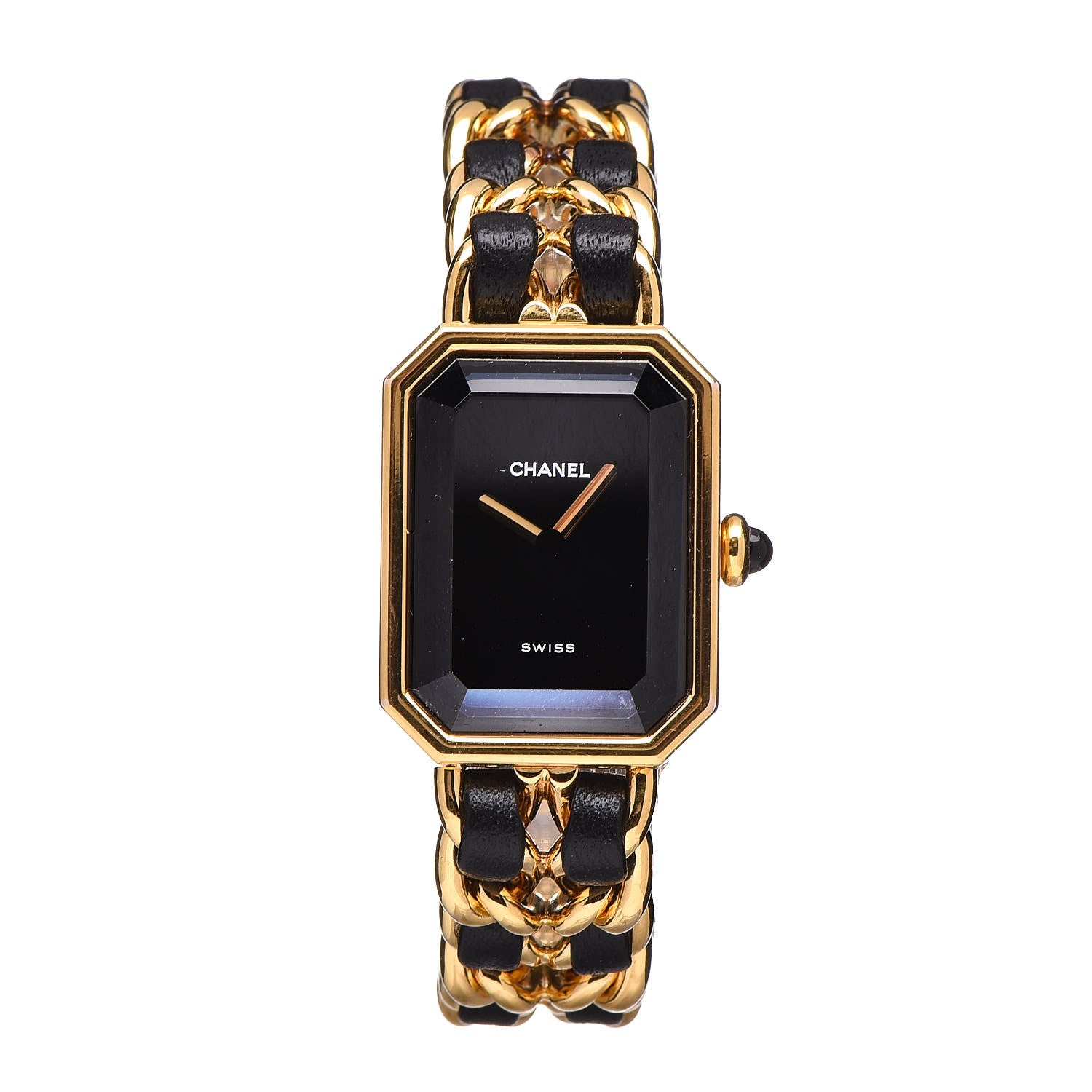 Chanel Stainless Steel Lambskin 20mm Chain Premiere Quartz Watch Gold L 1 of 6