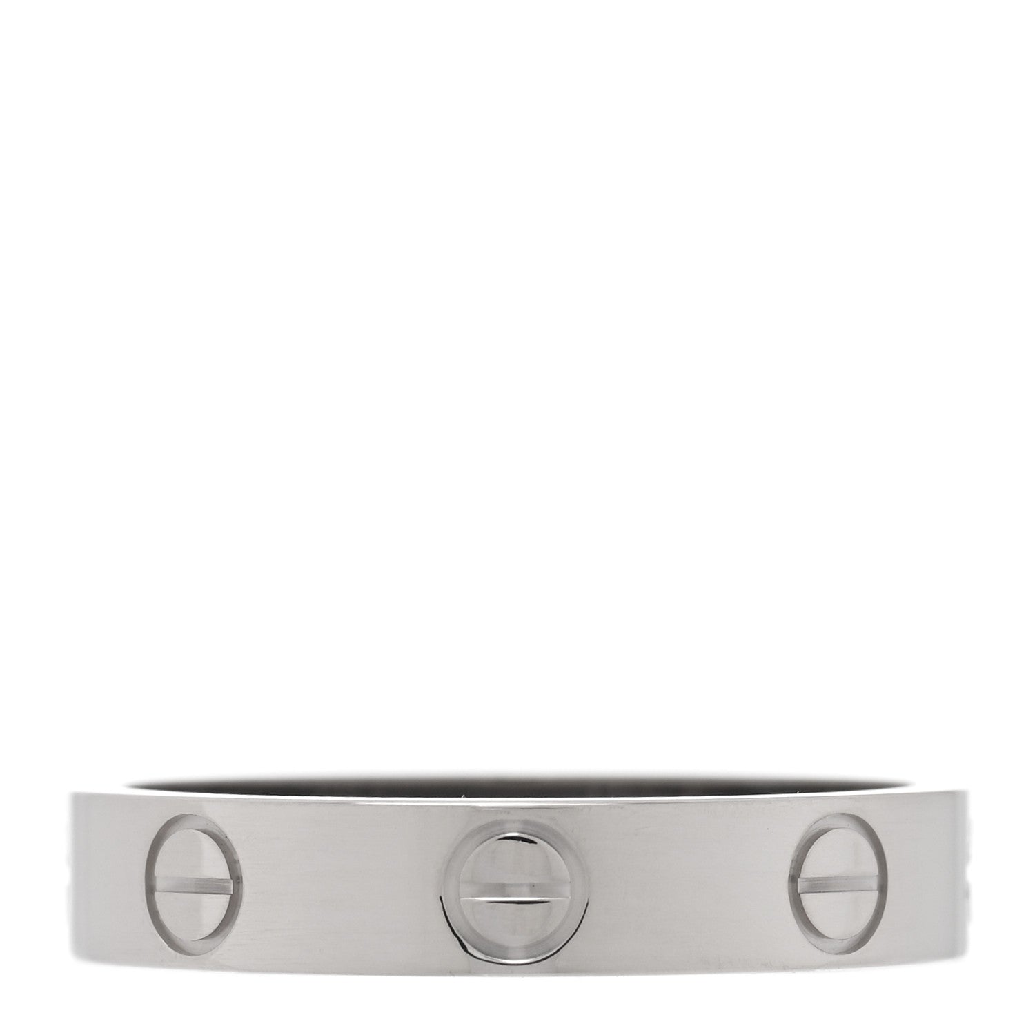 Cartier 18K White Gold 3.5mm LOVE Wedding Band Ring 52 6 3 of 5