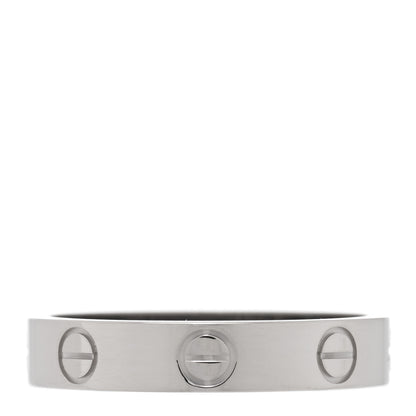 Cartier 18K White Gold 3.5mm LOVE Wedding Band Ring 52 6 3 of 5