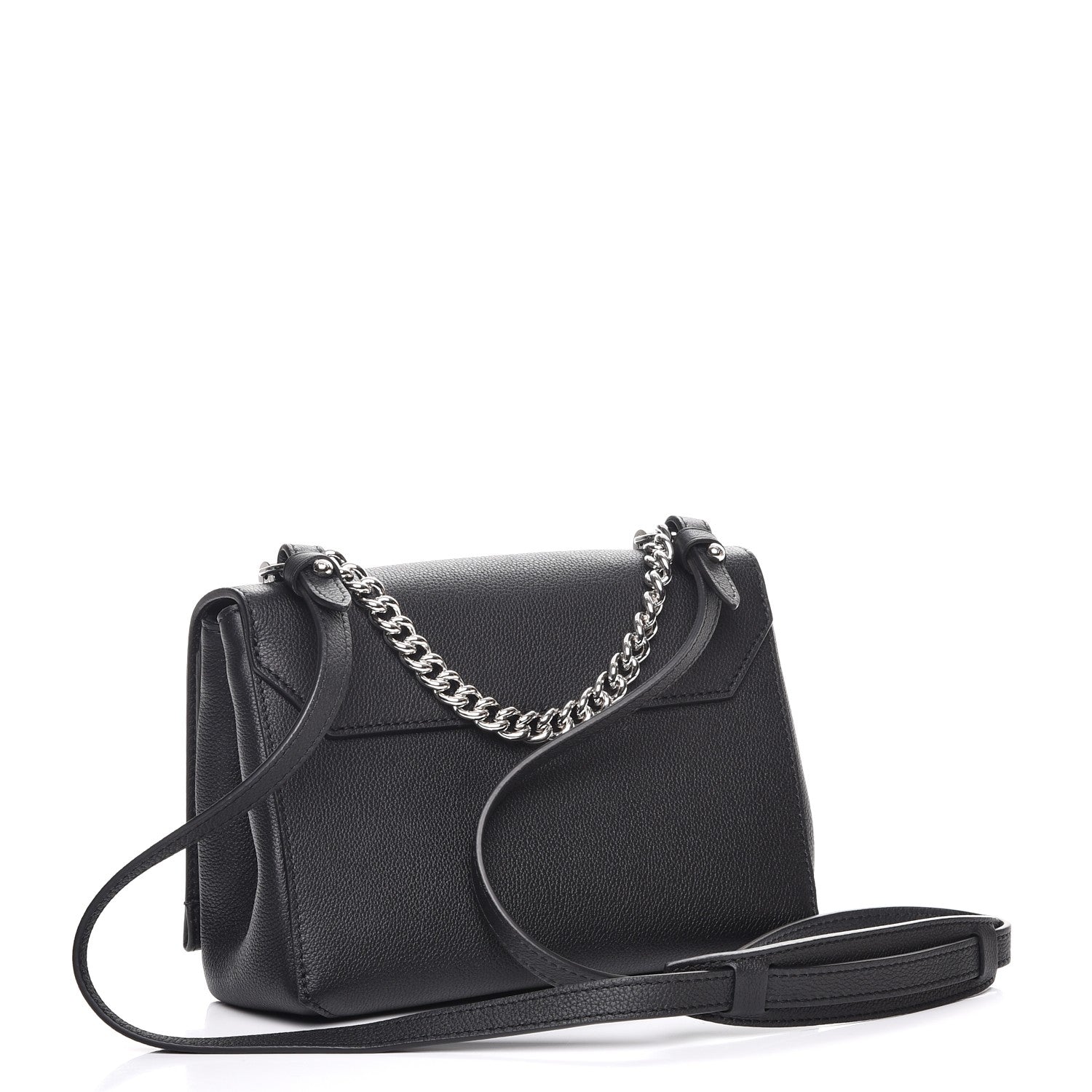 Louis Vuitton Calfskin Lockme II Chain Bag BB Black 3 of 8