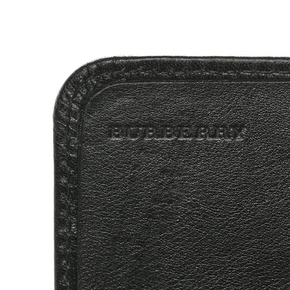 Burberry Bridle Calfskin House Check Medium Leighton Wallet Black 7 of 18
