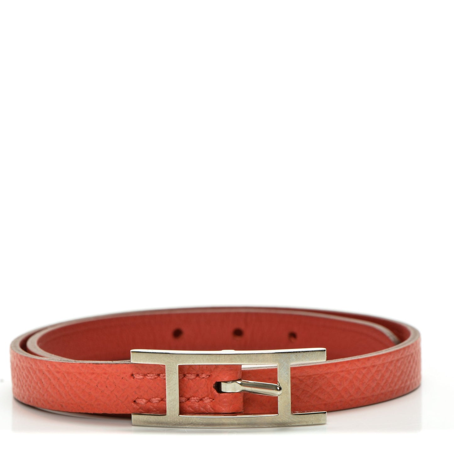 Swift Epsom Behapi Double Tour Reversible Bracelet XS Vermilion Rose Jaipur