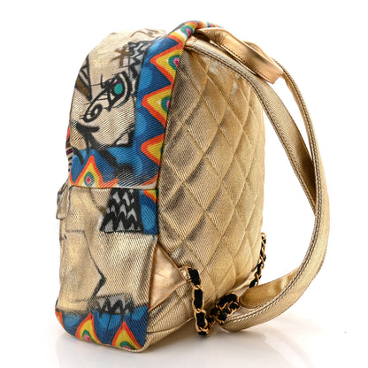 Chanel Graffiti Printed Canvas Street Spirit Backpack Multicolor 3 of 10