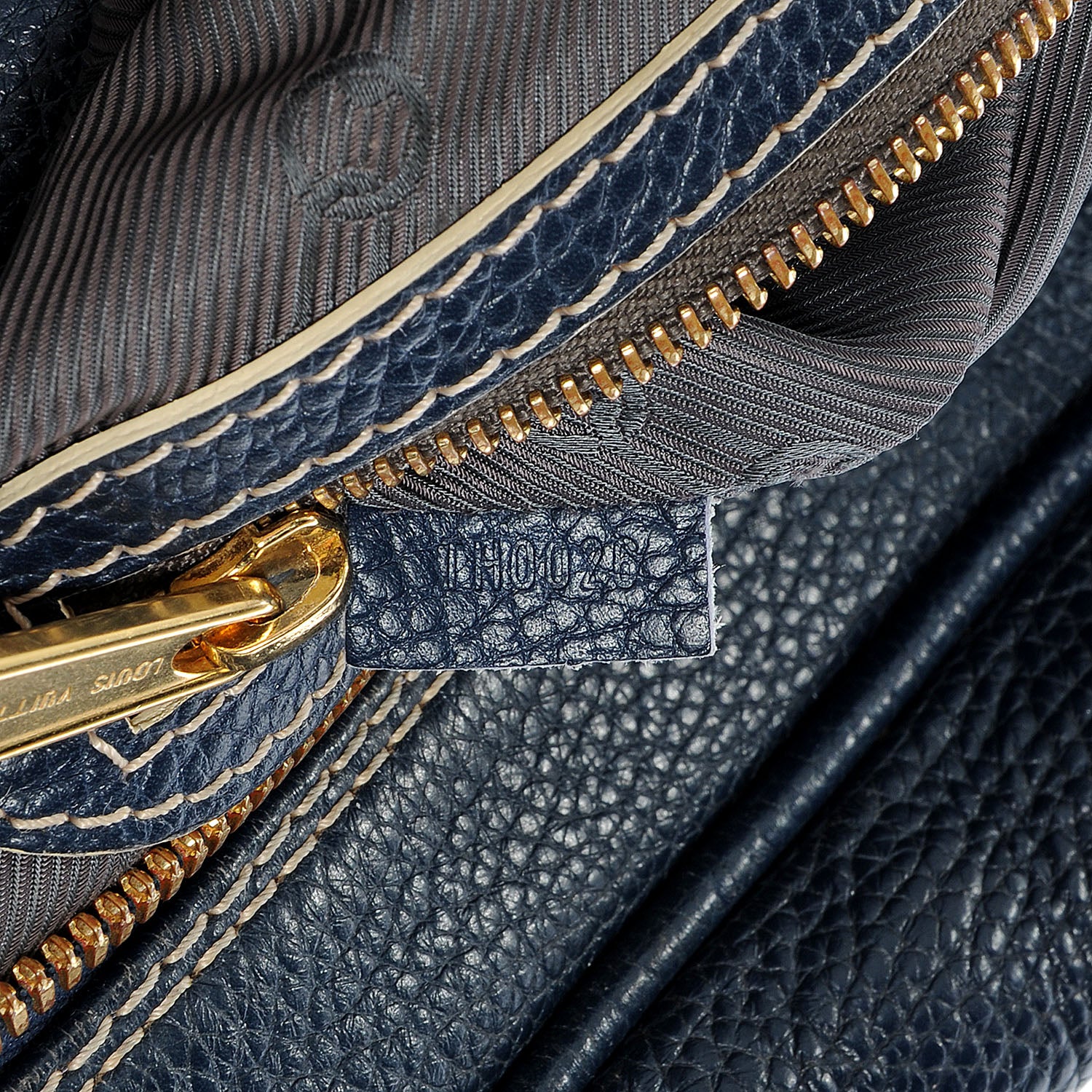Louis Vuitton Tobago Leather Carryall Blue 7 of 7