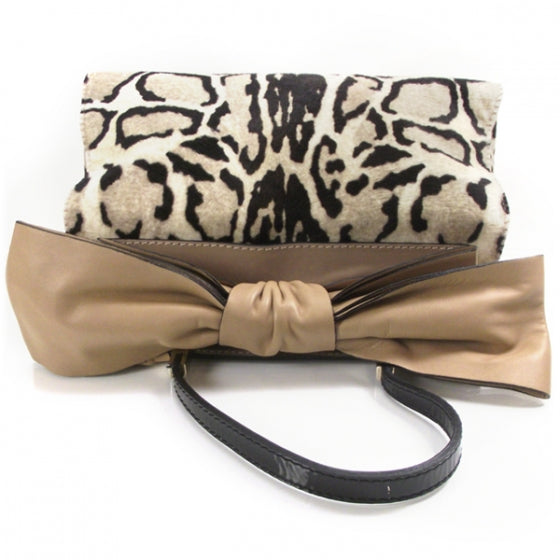 Valentino Garavani Calf Hair Leopard Print Aphrodite Bow Satchel 5 of 10
