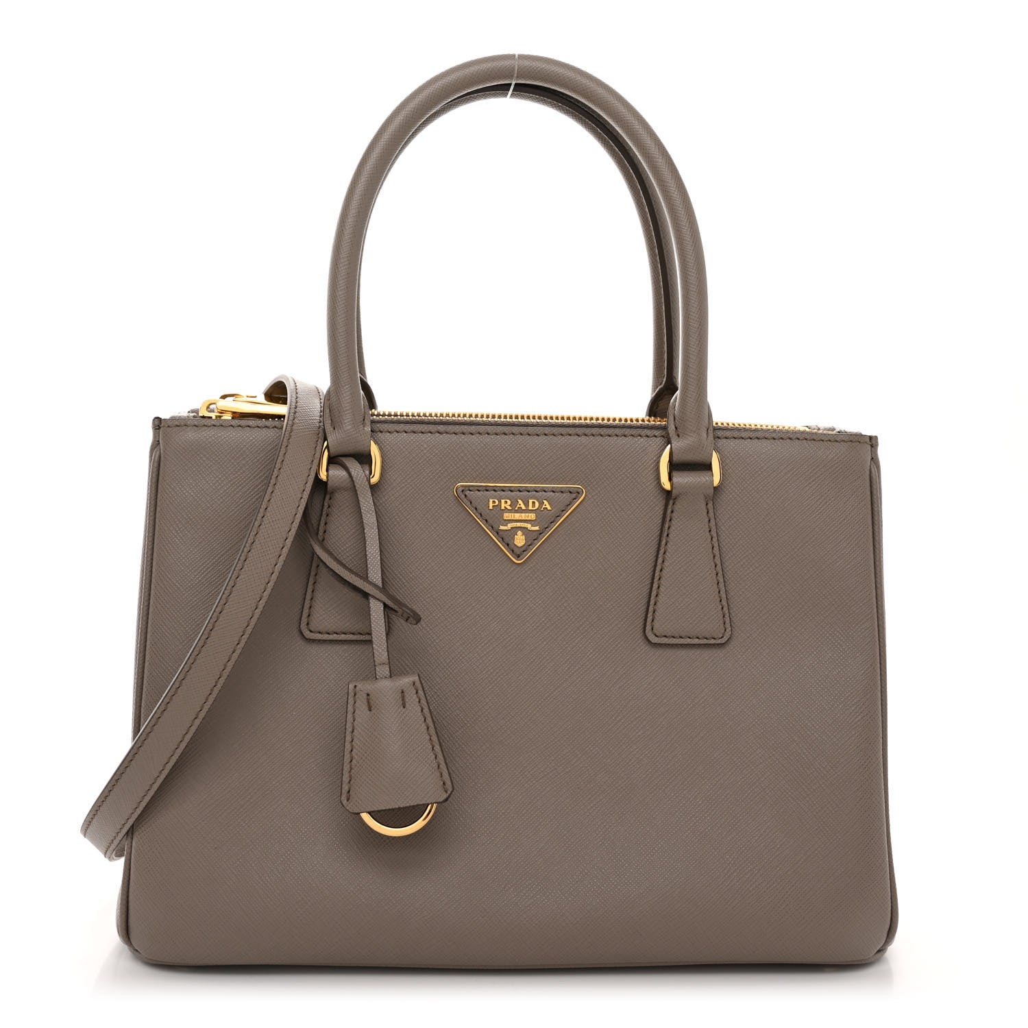Prada Saffiano Small Galleria Double Zip Tote Argilla 1 of 13