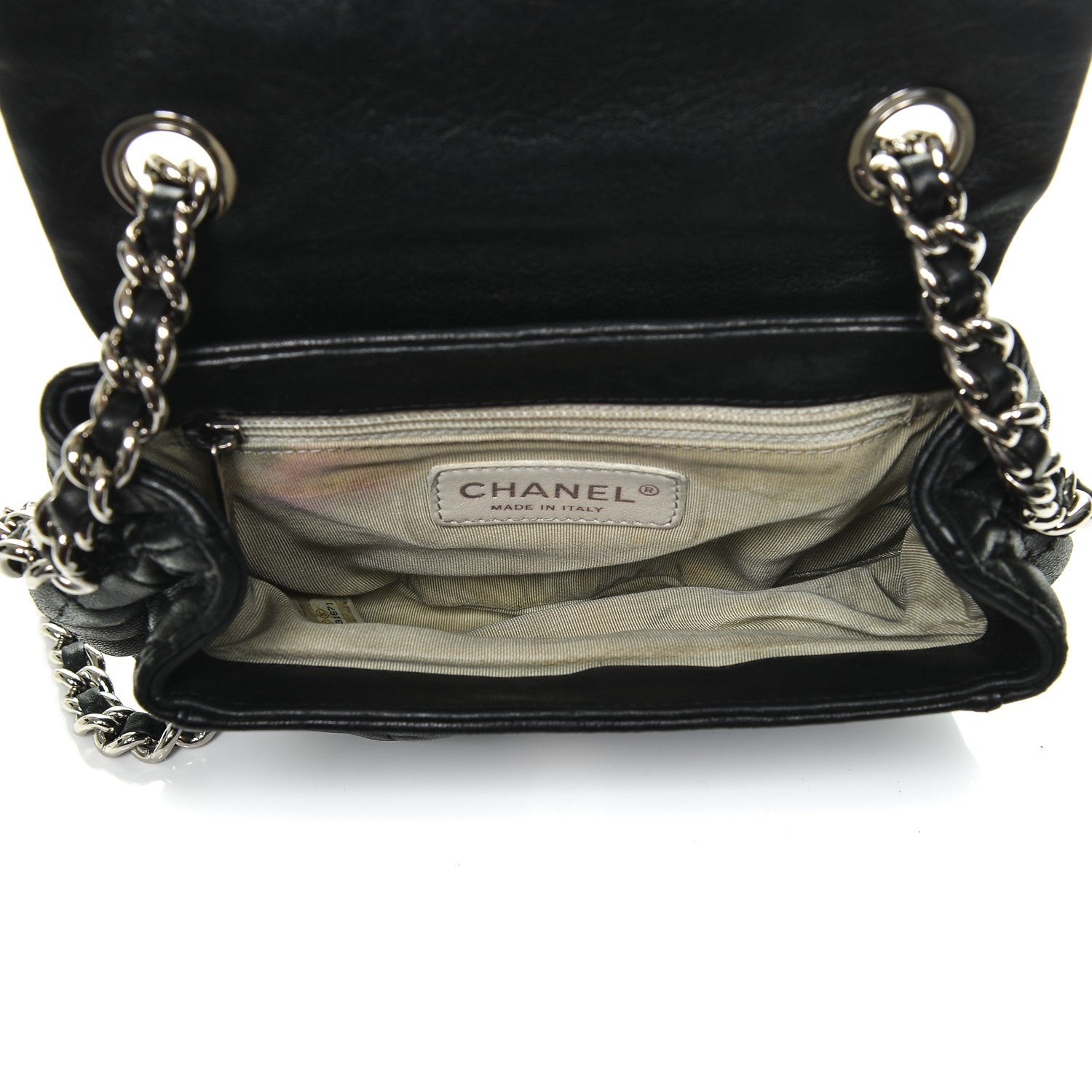 Chanel Washed Lambskin Mini Chain Around Messenger Black 5 of 10