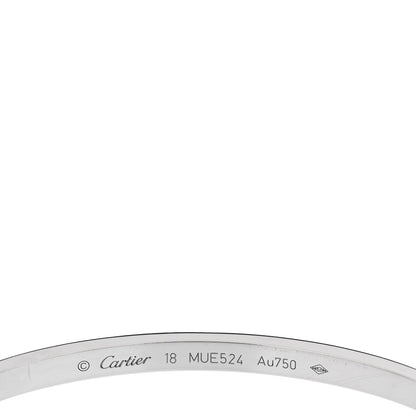 Cartier 18K White Gold 6 Diamond Small LOVE Bracelet 18 4 of 5