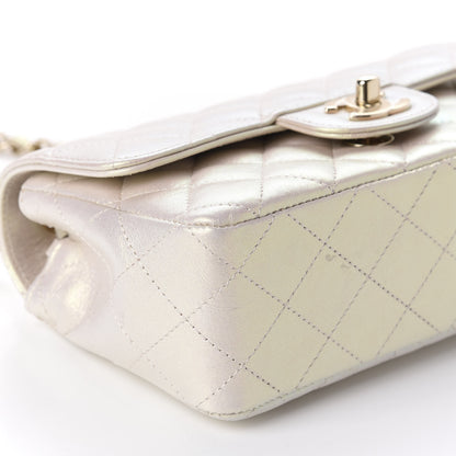 Chanel Iridescent Lambskin Quilted Mini Rectangular Flap Ivory 6 of 11