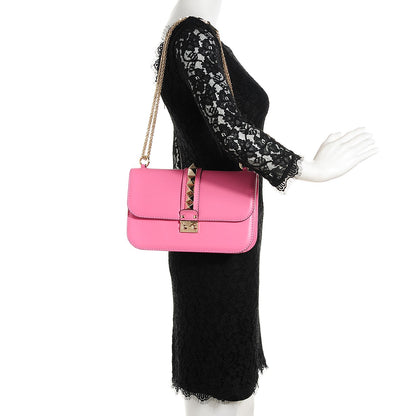 Valentino Garavani Vitello Medium Glam Lock Rockstud Flap Ninphea 2 of 7