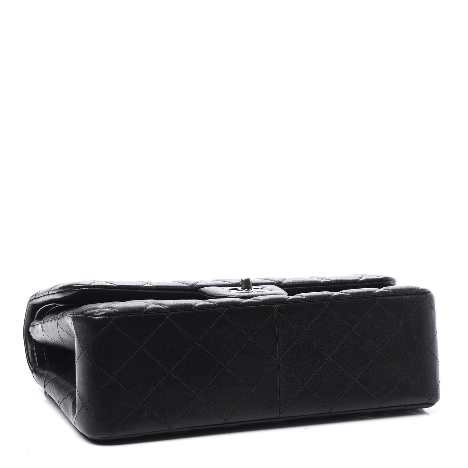 Chanel Lambskin Quilted Jumbo Double Flap Black 3 of 10