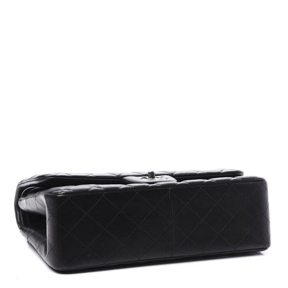 Chanel Lambskin Quilted Jumbo Double Flap Black 3 of 10