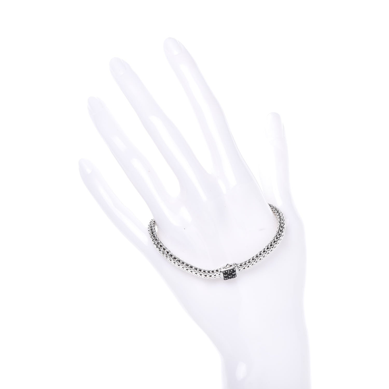 John Hardy Sterling Silver Black Sapphire 5mm Classic Chain Bracelet 2 of 4