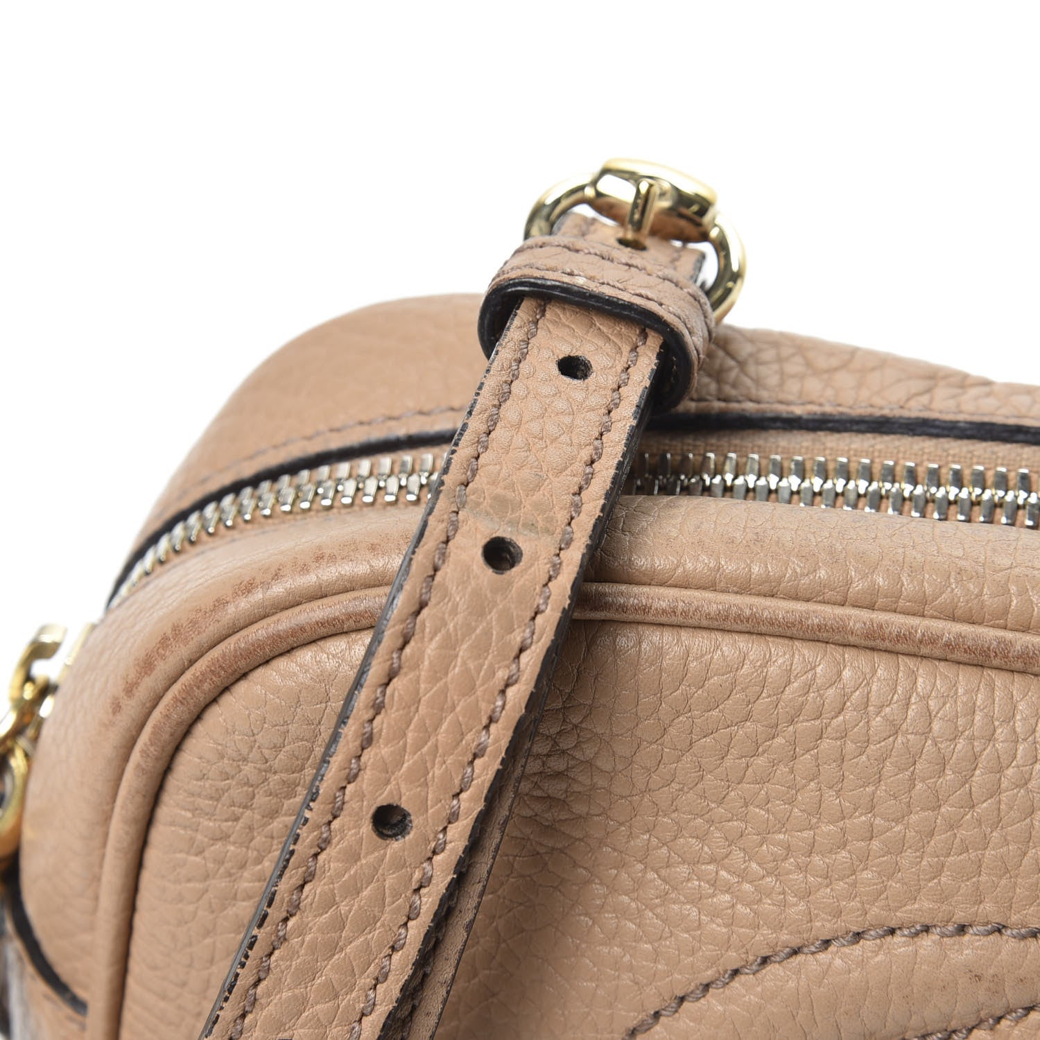 Gucci Pebbled Calfskin Small Soho Disco Bag Rose Beige 11 of 14