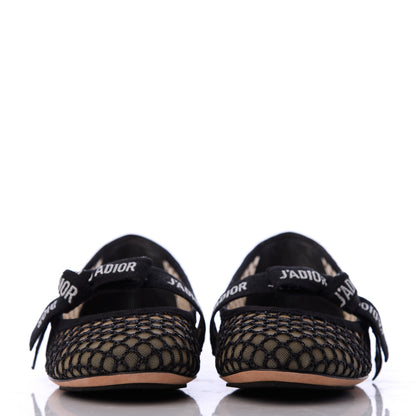 Christian Dior Resille Ribbon Miss J'Adior Ballet Flat 37 Black 2 of 17