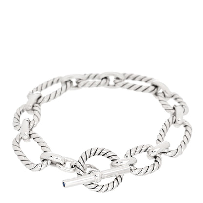 David Yurman Sterling Silver Blue Sapphire 12.5mm Cushion Link Bracelet 2 of 3