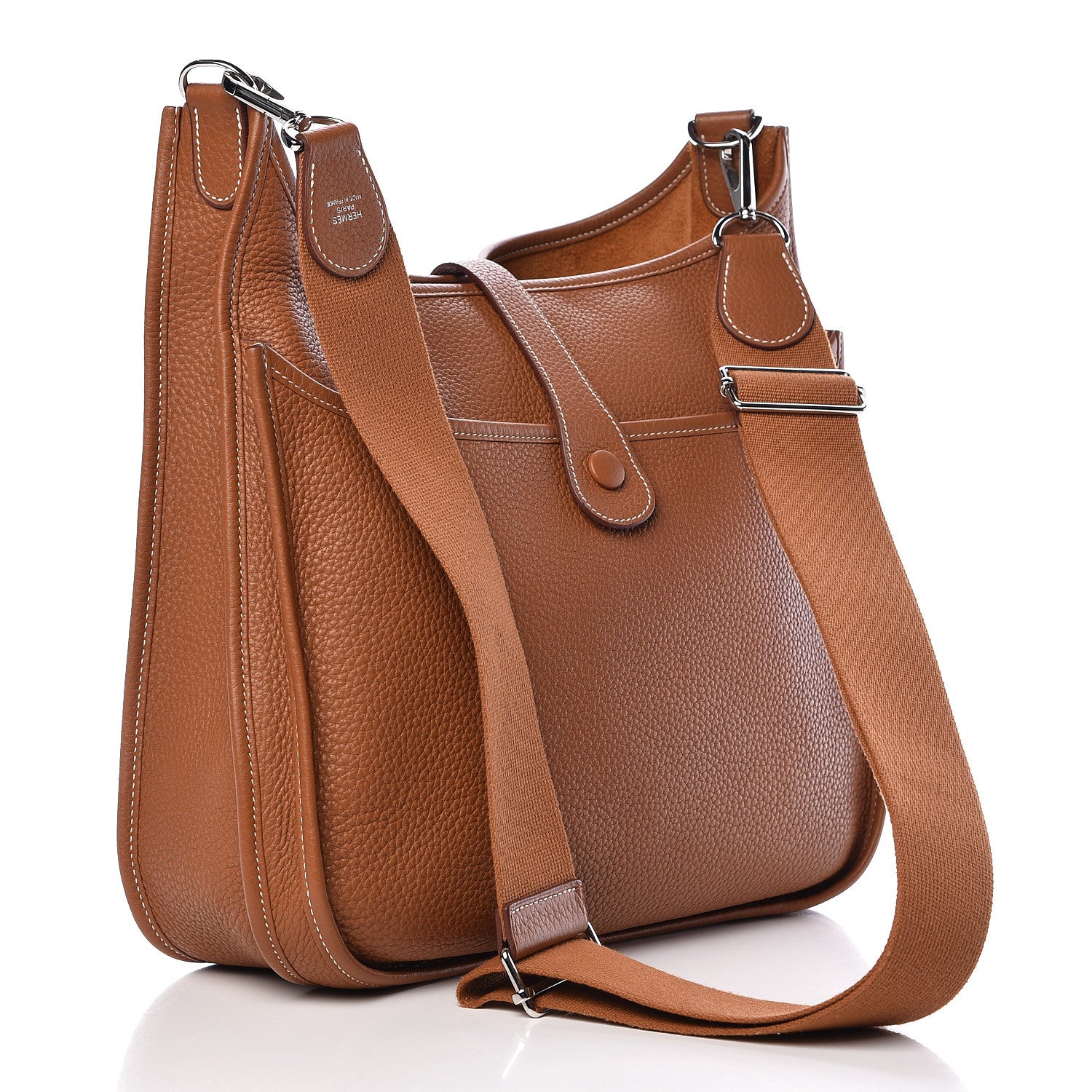 Hermes Taurillon Clemence Evelyne III GM Gold 3 of 11