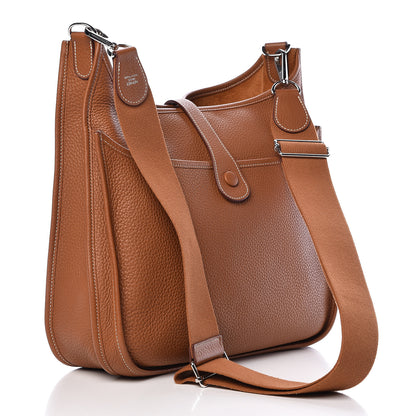 Hermes Taurillon Clemence Evelyne III GM Gold 3 of 11