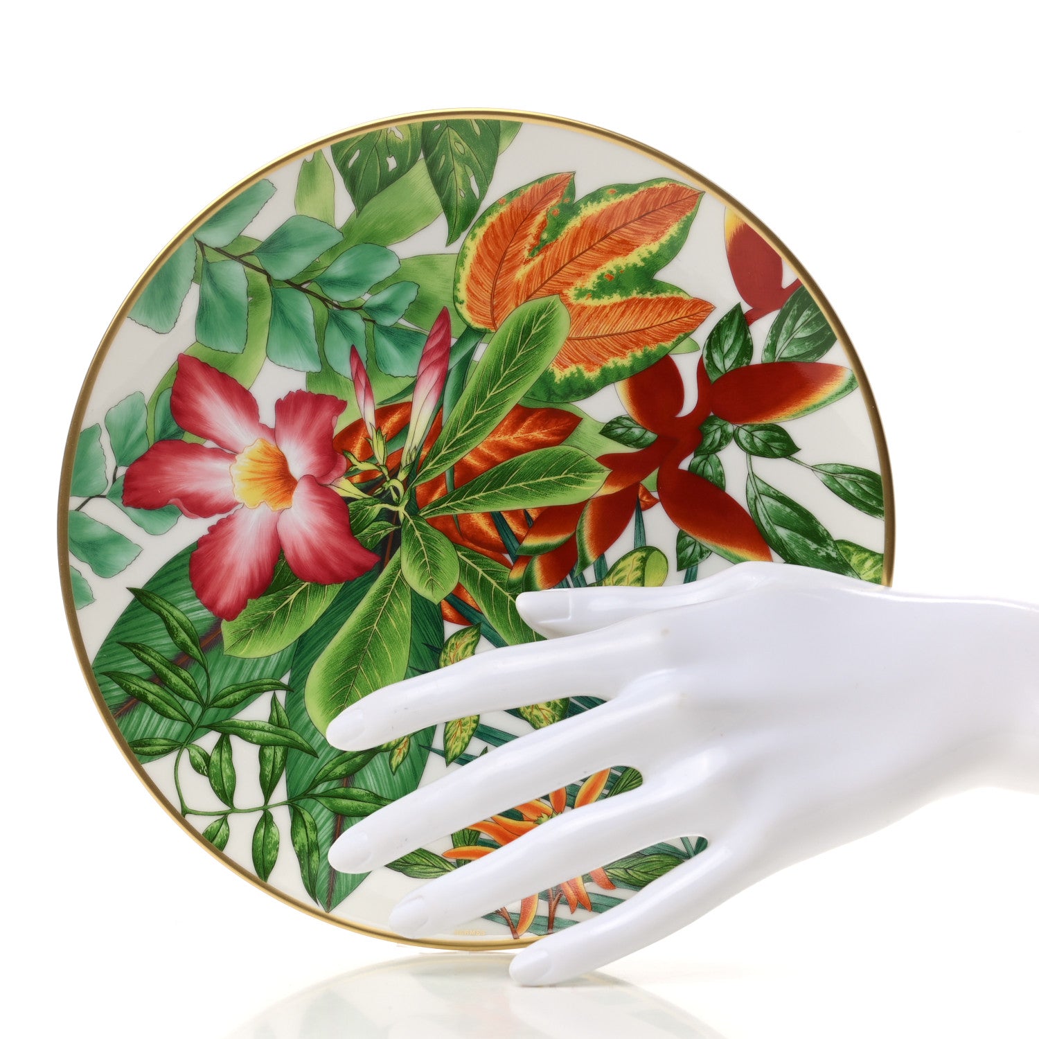 Hermes Porcelain Passifolia Dessert Plate N°1 Set of 2 2 of 8