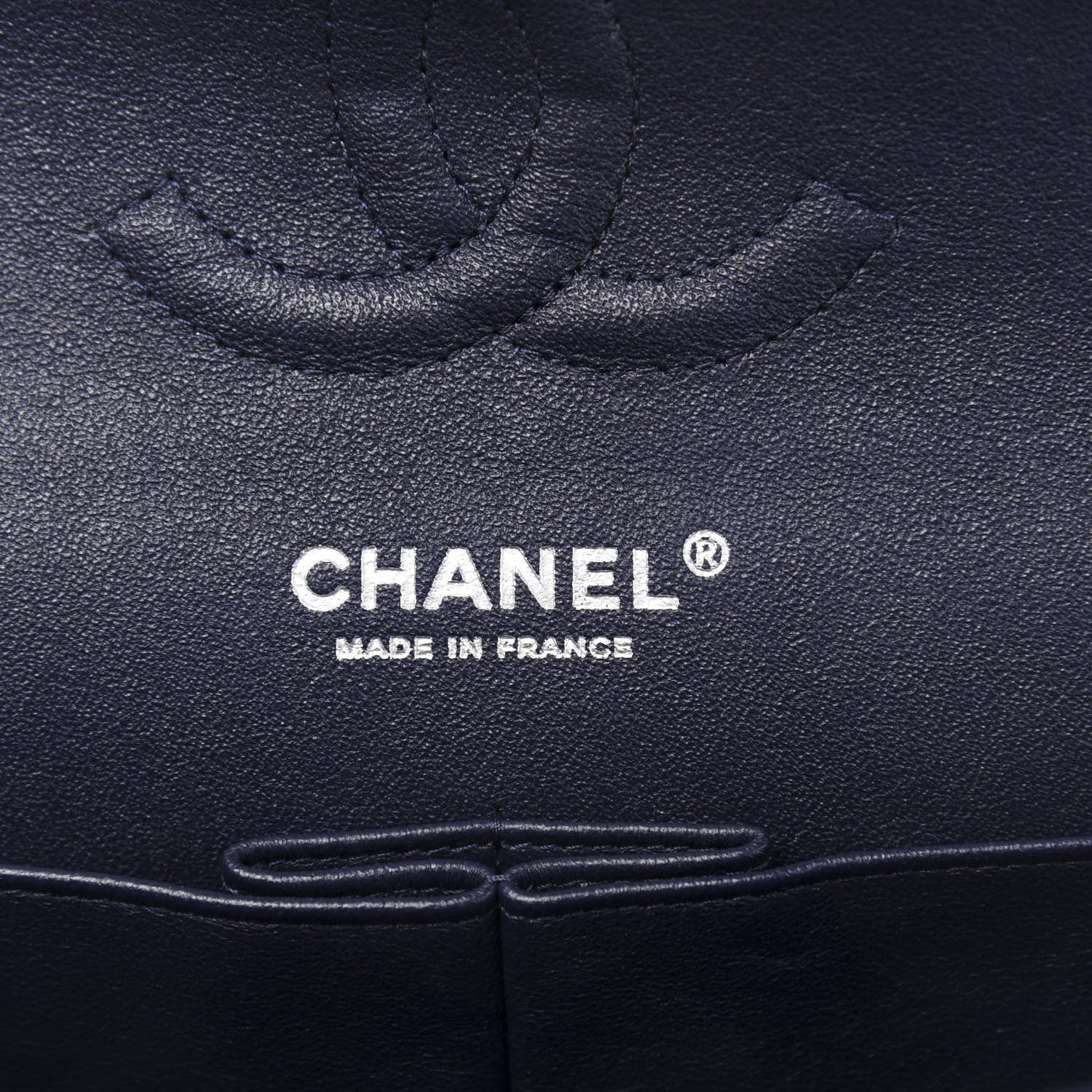 Chanel Caviar Quilted Medium Double Flap Dark Blue 6 of 10