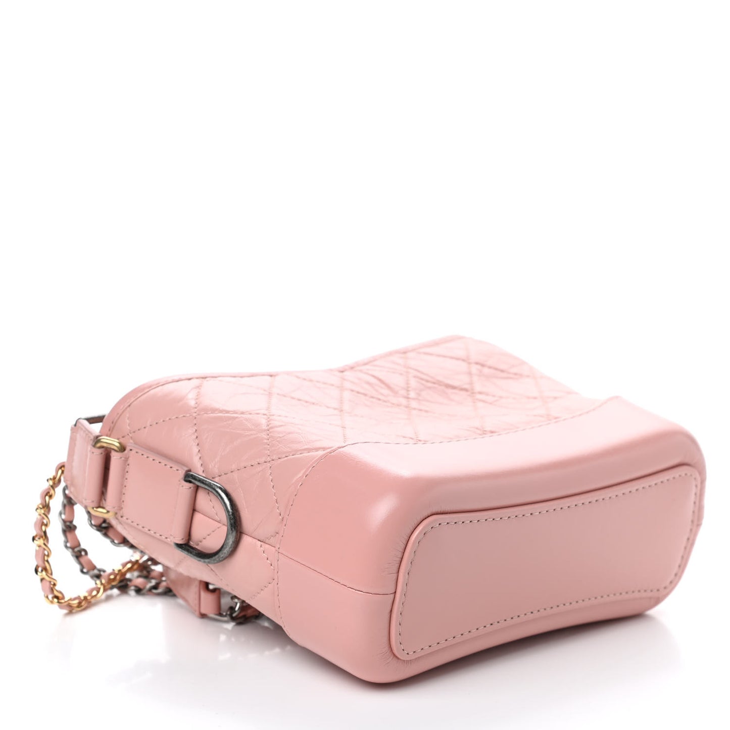 Aged Calfskin Quilted Small Gabrielle Hobo Pink