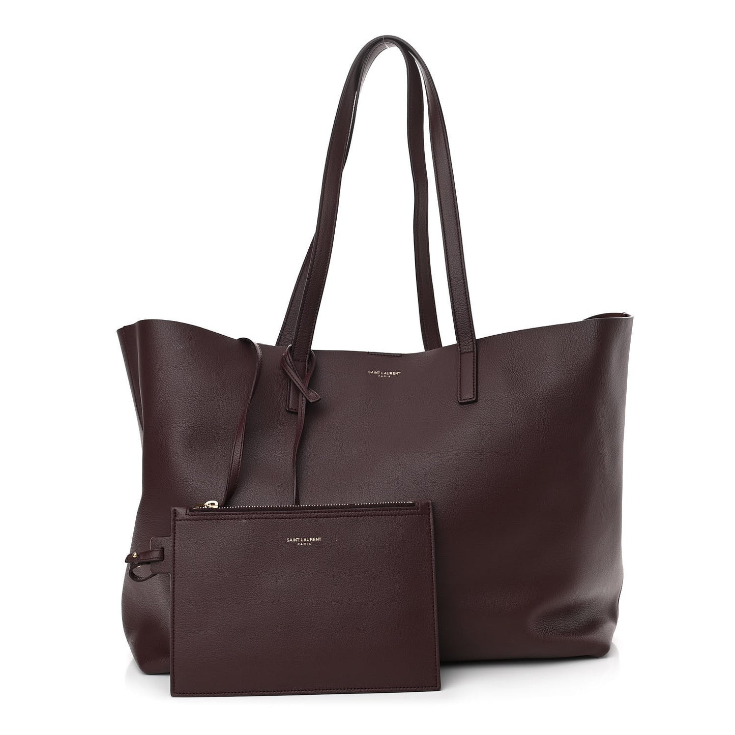 Calfskin Large Shopping Tote Old Bordeaux