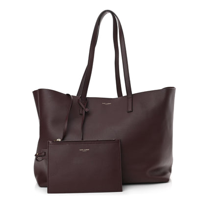 Saint Laurent Calfskin Large Shopping Tote Old Bordeaux 1 of 11