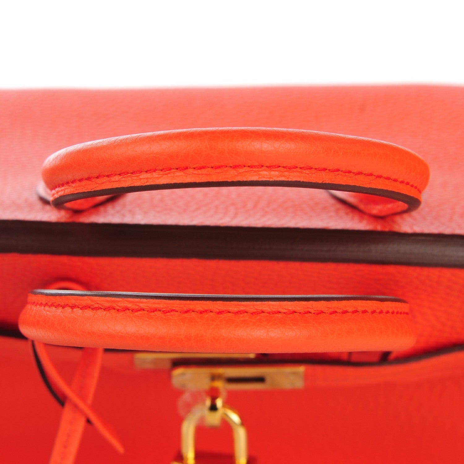 Hermes Taurillon Clemence Birkin 25 Orange Poppy 12 of 20