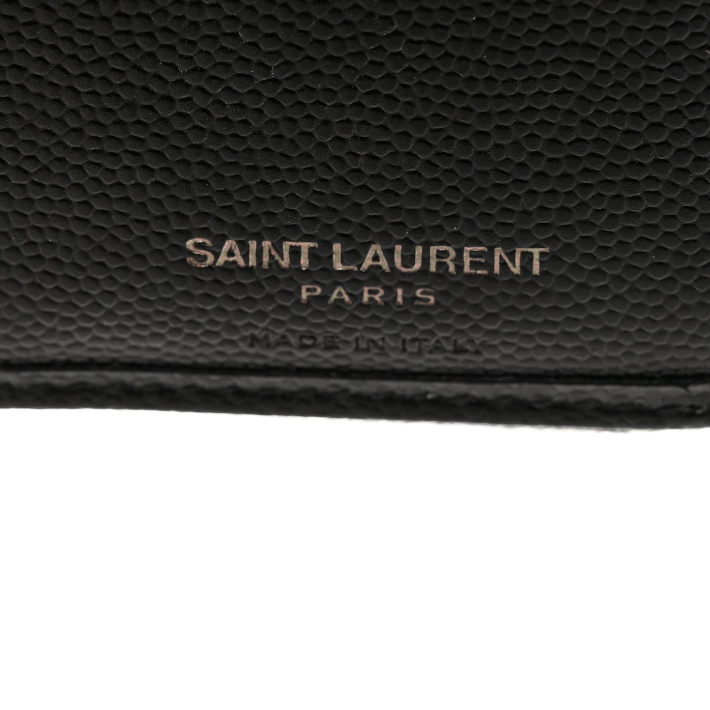 Grain De Poudre Matelasse Chevron Monogram Monochrome Compact Zip Around Wallet Black
