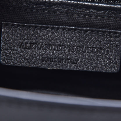 Alexander McQueen Pebbled Calfskin Mini Padlock Tote Black 8 of 9