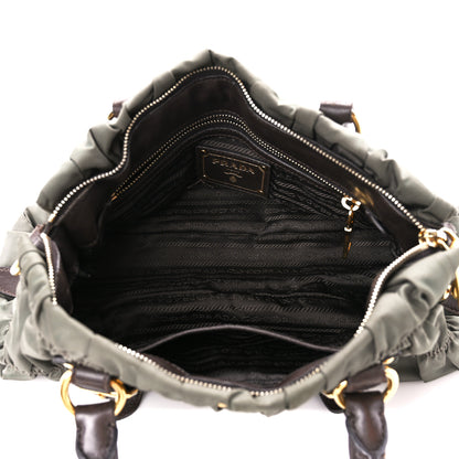 Prada Tessuto Nylon Gaufre Shopping Satchel Fumo 5 of 11