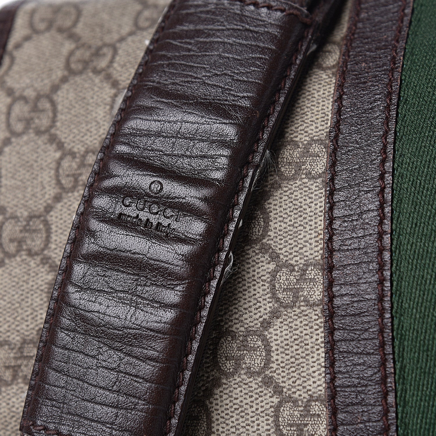 Gucci GG Plus Monogram Web Large Flap Messenger Bag Beige Dark Brown 13 of 34