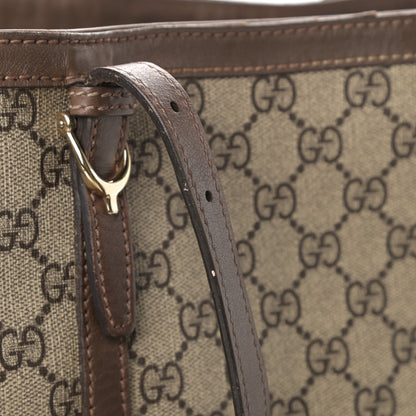 Gucci GG Supreme Monogram Medium Nice Tote Brown 16 of 19