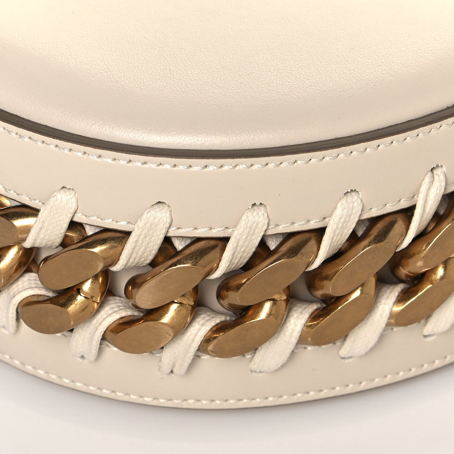 Eco Alter Nappa Medium Frayme Shoulder Bag Pure White