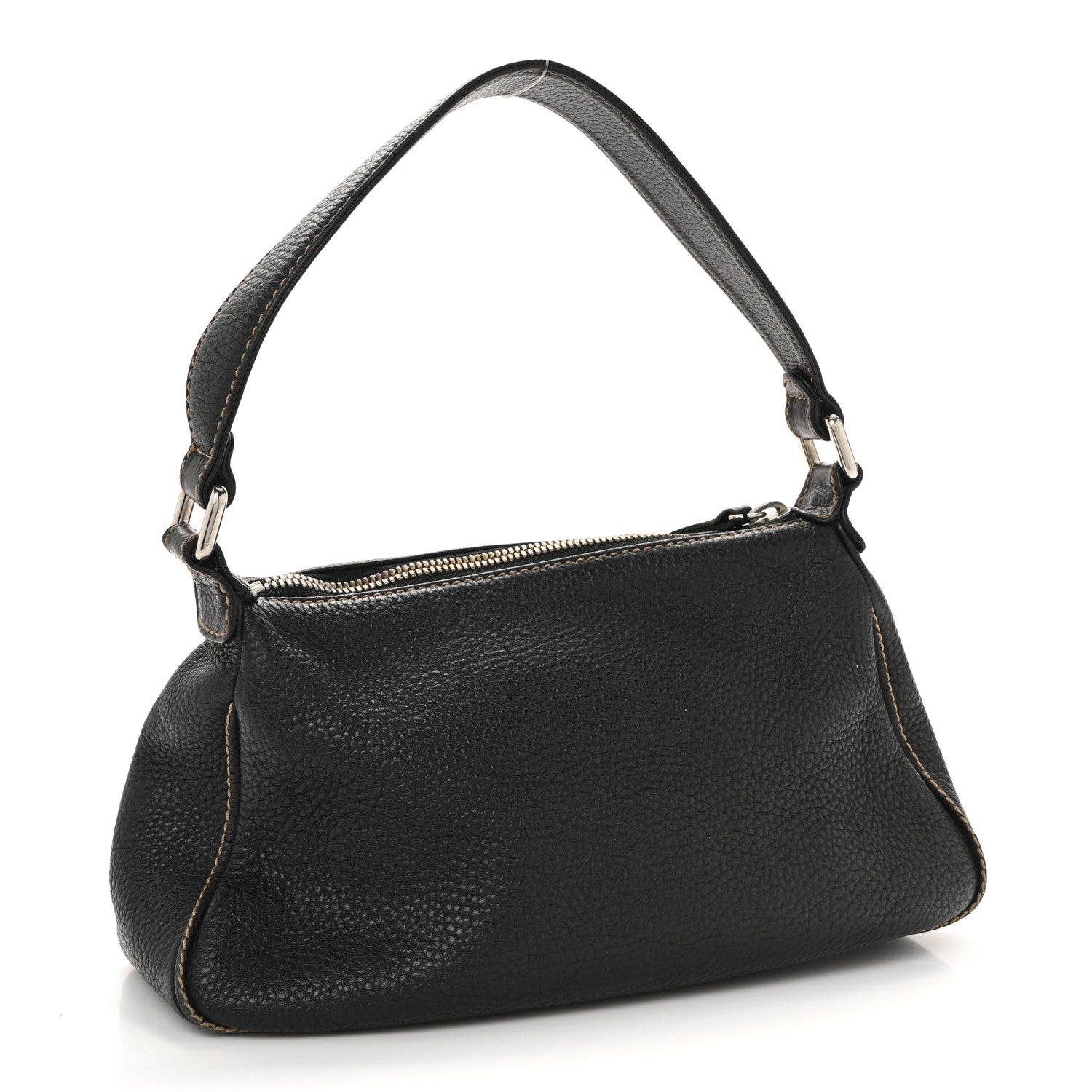 Chanel Grained Calfskin Tassel Shoulder Bag Black 3 of 14