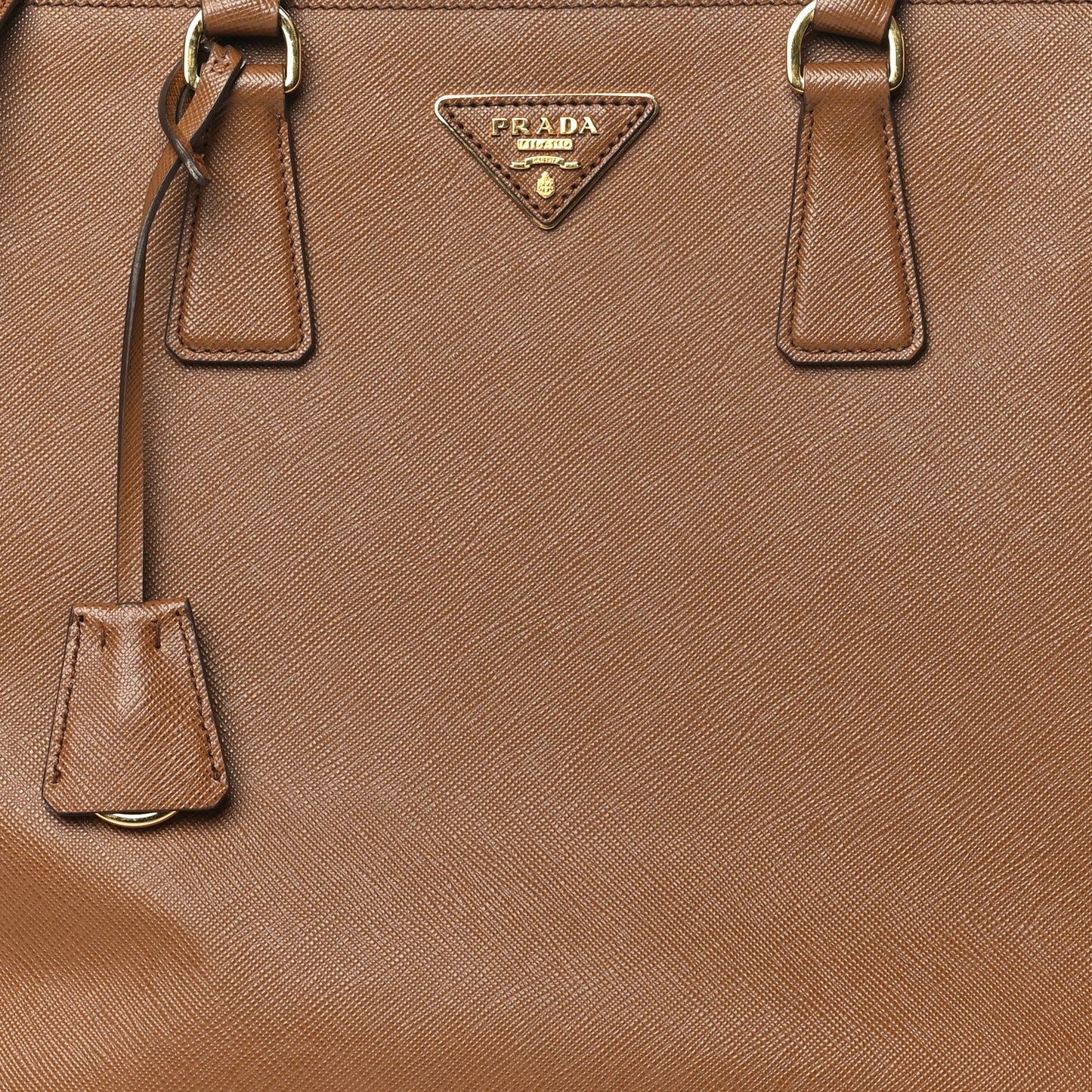 Saffiano Lux Large Galleria Double Zip Tote Cannella