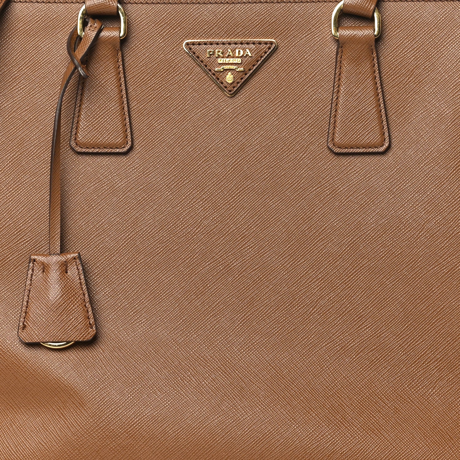 Prada Saffiano Lux Large Galleria Double Zip Tote Cannella 7 of 14