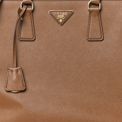 Prada Saffiano Lux Large Galleria Double Zip Tote Cannella 7 of 14