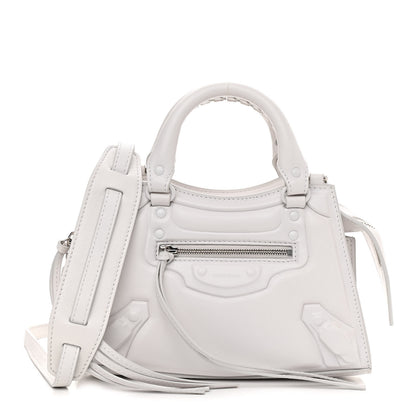 Balenciaga Cake Calfskin Tonal Hardware Mini Neo Classic City White 1 of 10