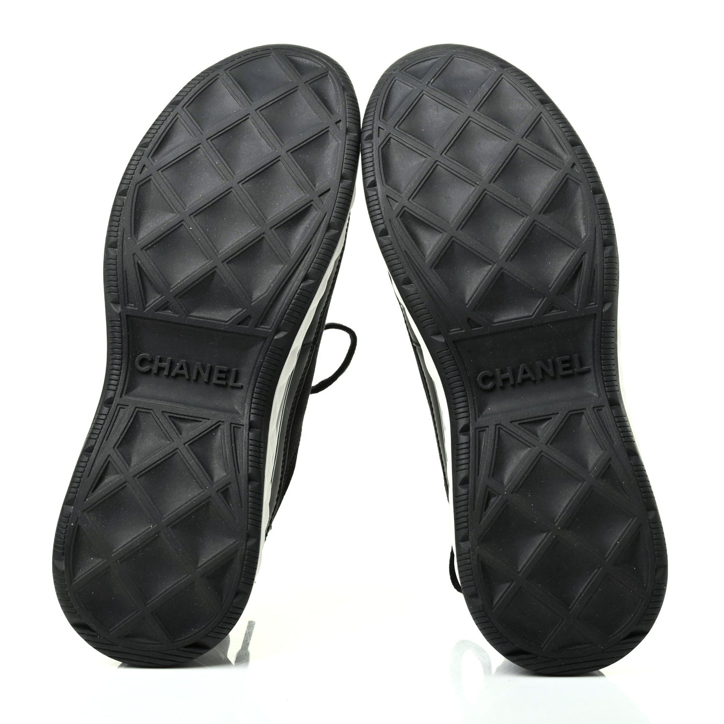 Velvet Calfskin Mixed Fibers CC Sneakers 38 Black