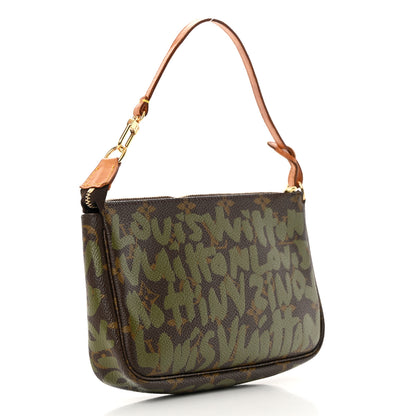 Louis Vuitton Monogram Graffiti Pochette Accessories Kaki 3 of 13