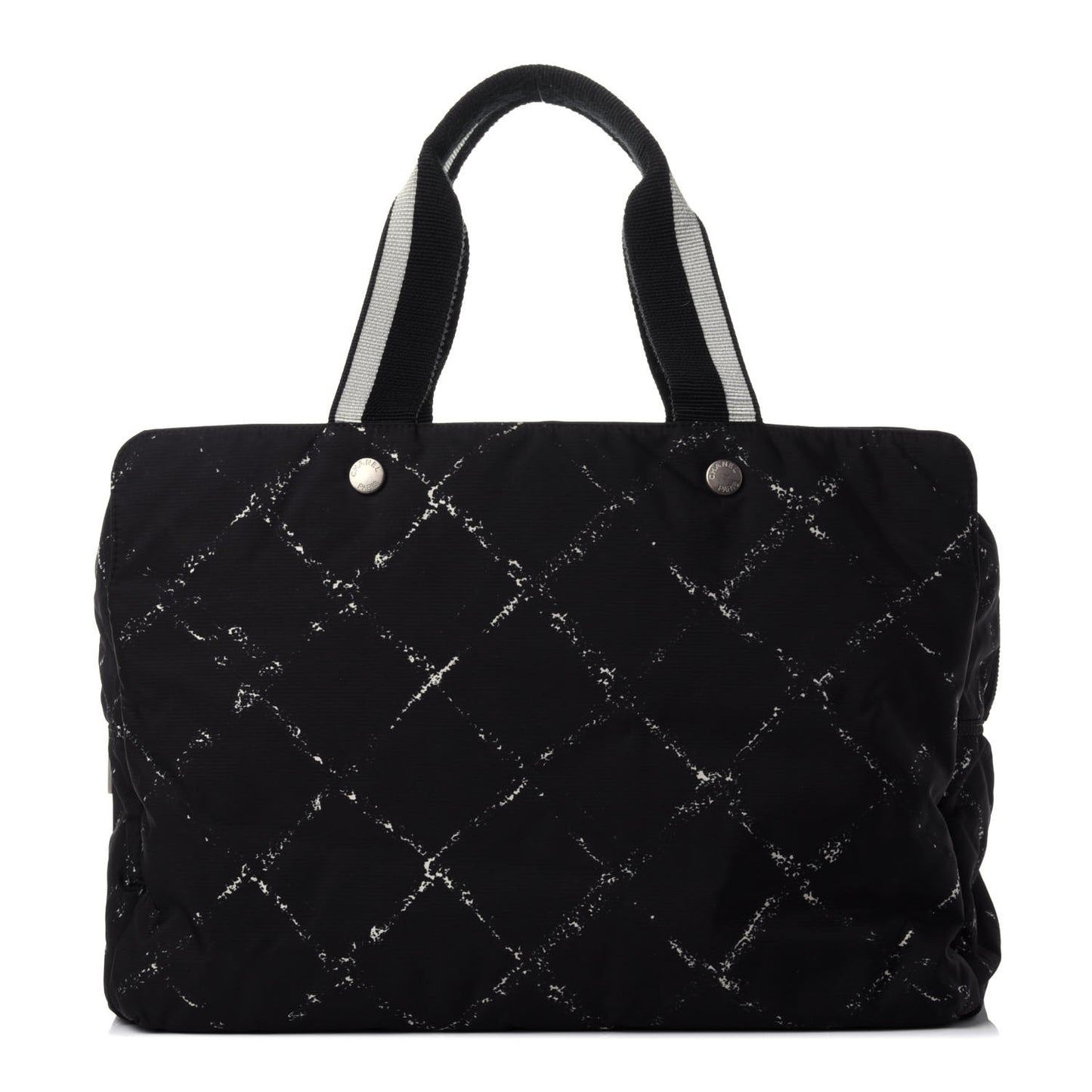 Nylon Travel Duffel Bag Black